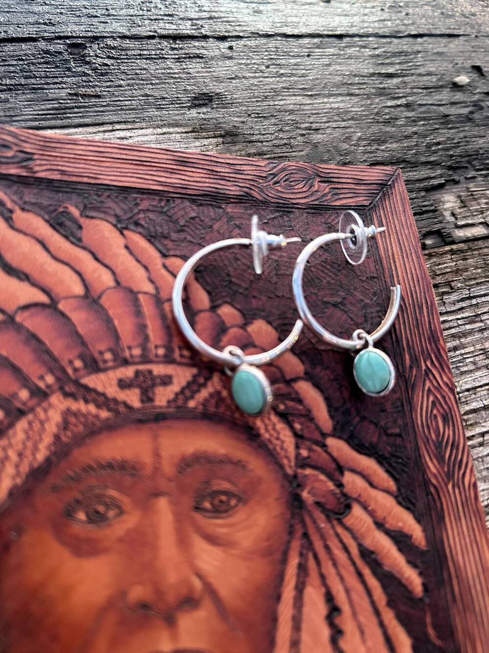 NEW PEYOTE BIRD women's sky earrings in turquoise